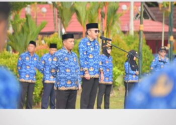 Ratusan ASN Ikuti Apel Korpri Gabungan Pemkab Nunukan