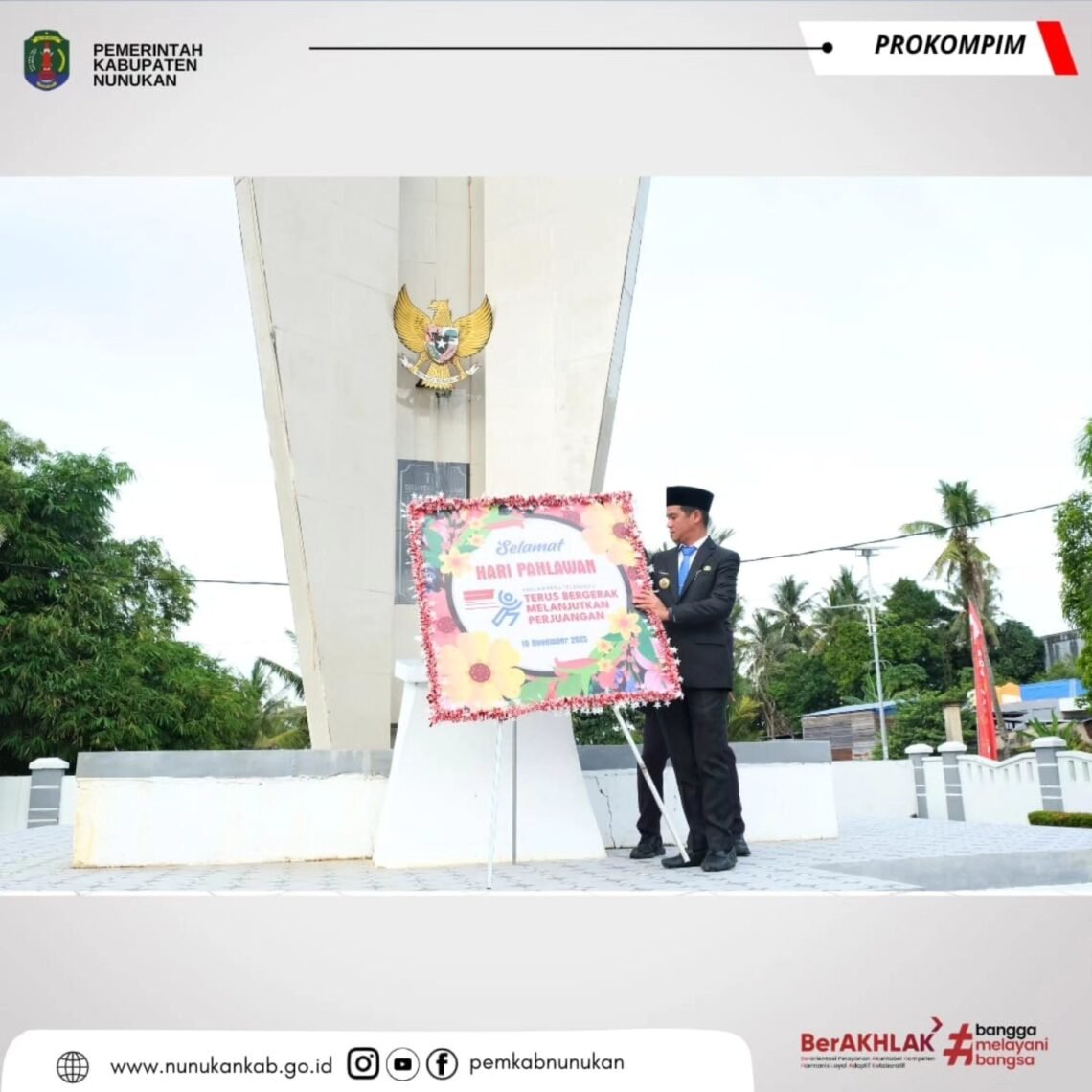 Bupati Irwan Sabri Pimpin Upacara Hari Pahlawan di TMP Jaya Sakti Nunukan