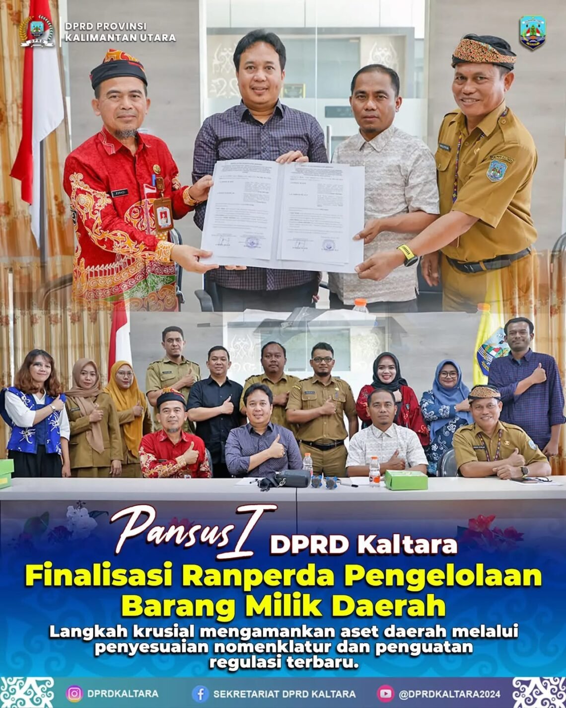 Pansus I DPRD Kaltara Gelar Finalisasi Rancangan Perubahan Perda BMN
